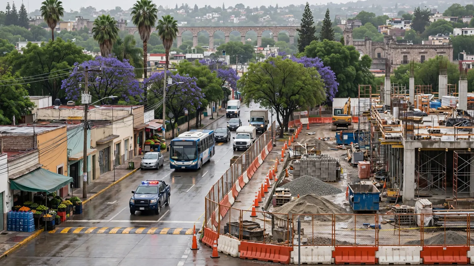 Obra de construcción de la Academia Internacional de Capacitación Policial en Querétaro
