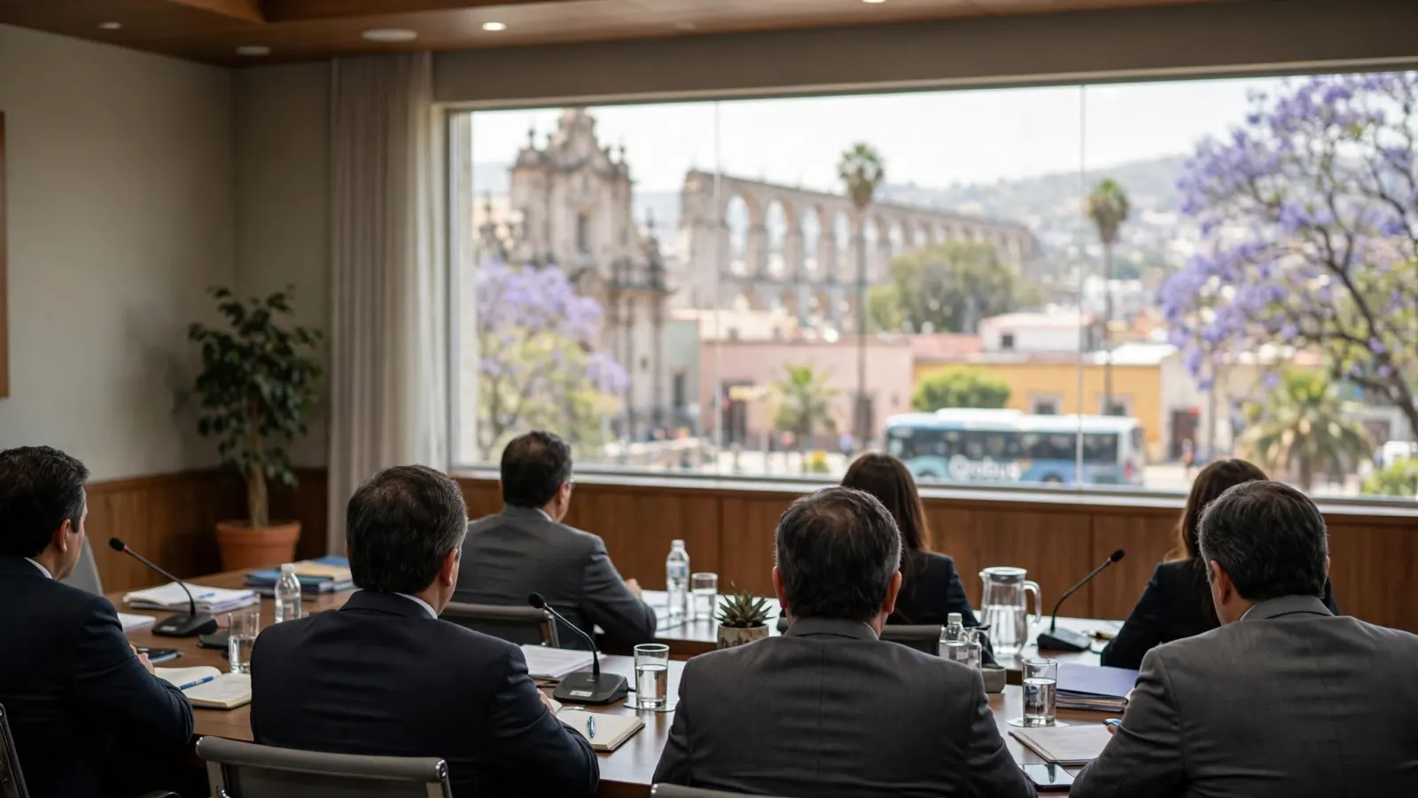 Consejeros del IEEQ en sesión del Consejo General durante la declaratoria del inicio del proceso electoral 2026-2027