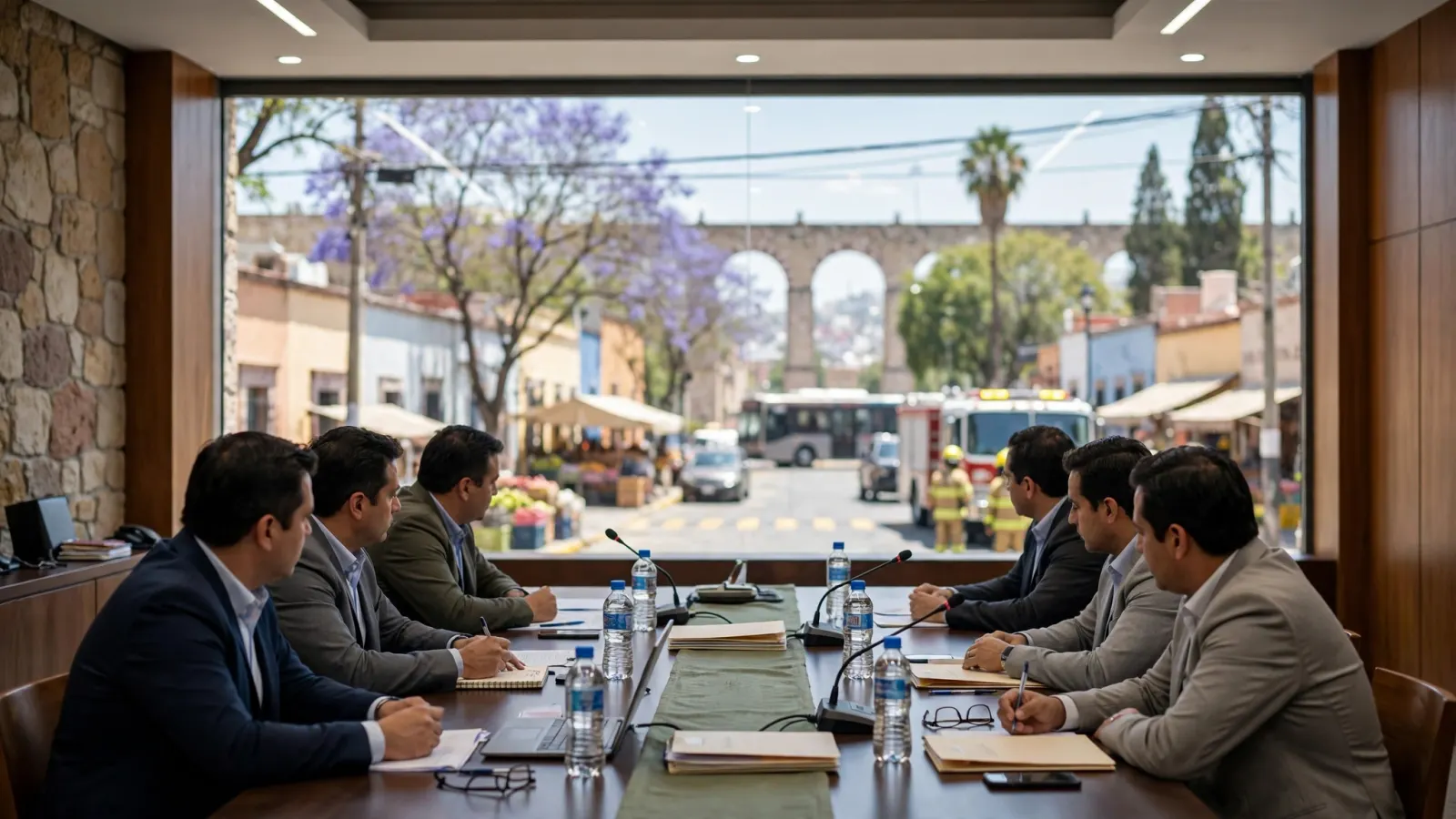 Diputados en sesión de la Comisión de Seguridad Pública y Protección Civil del Congreso de Querétaro