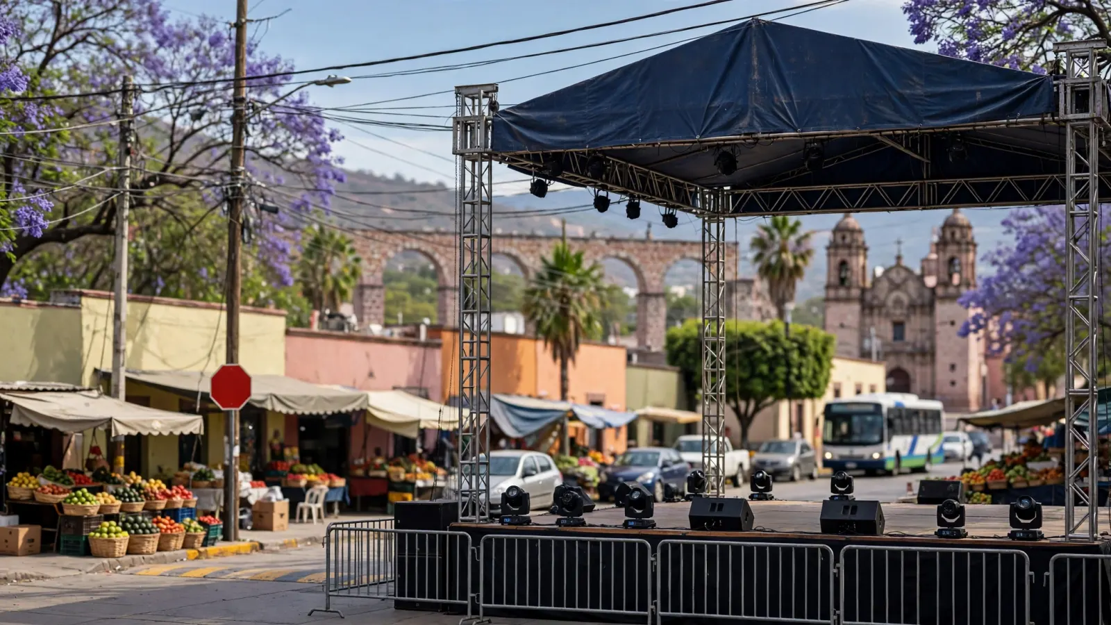Escenario del Teatro del Pueblo en la Feria Internacional Ganadera de Querétaro