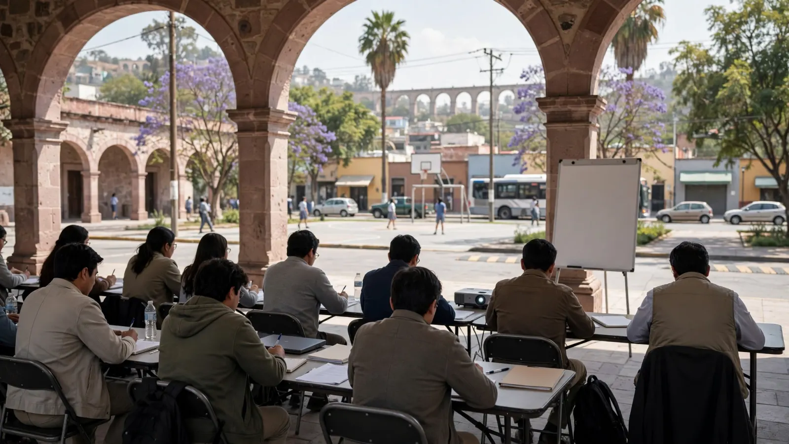 Aspirantes a secretarías técnicas electorales durante una sesión de capacitación en la Universidad Autónoma de Querétaro