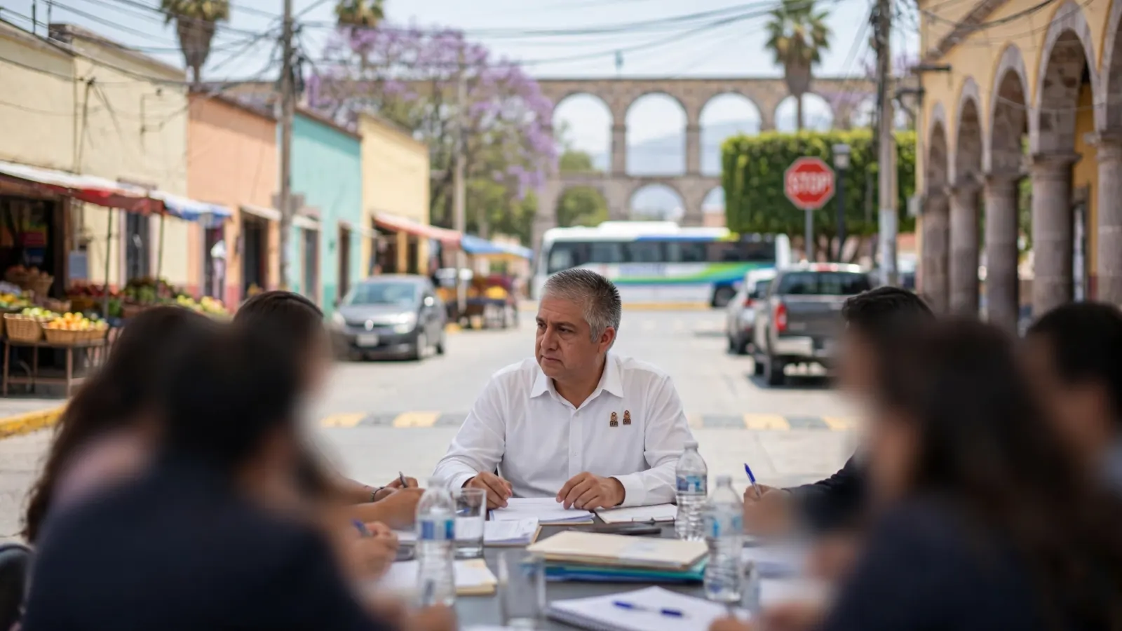 Diputado Sinuhé Piedragil Ortiz durante una reunión de trabajo sobre salud mental juvenil en Querétaro