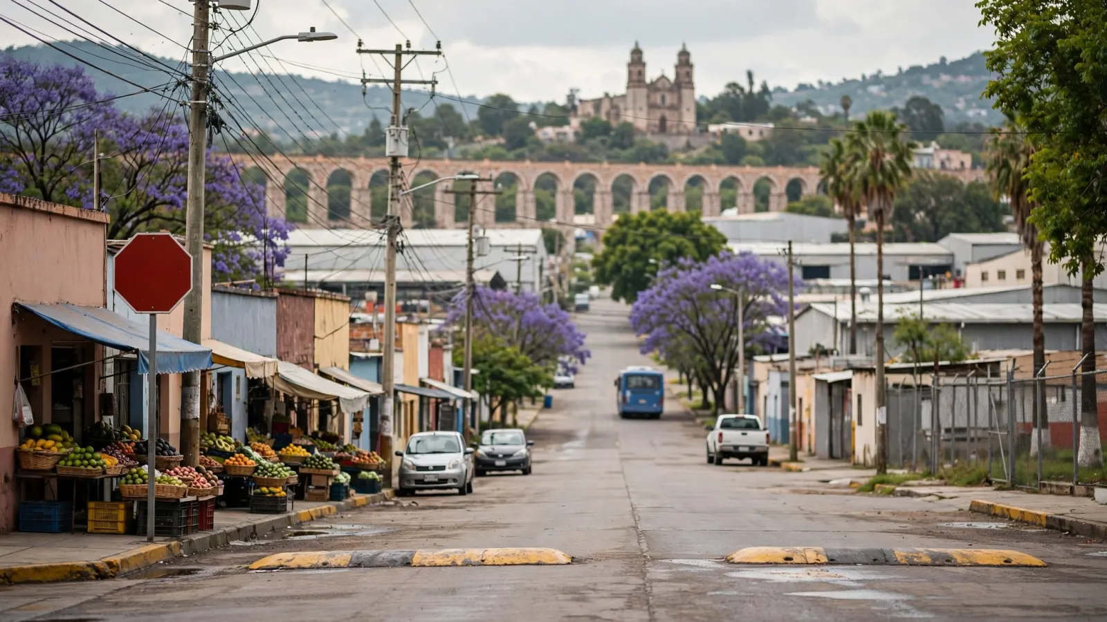 Vista de un parque industrial en Querétaro