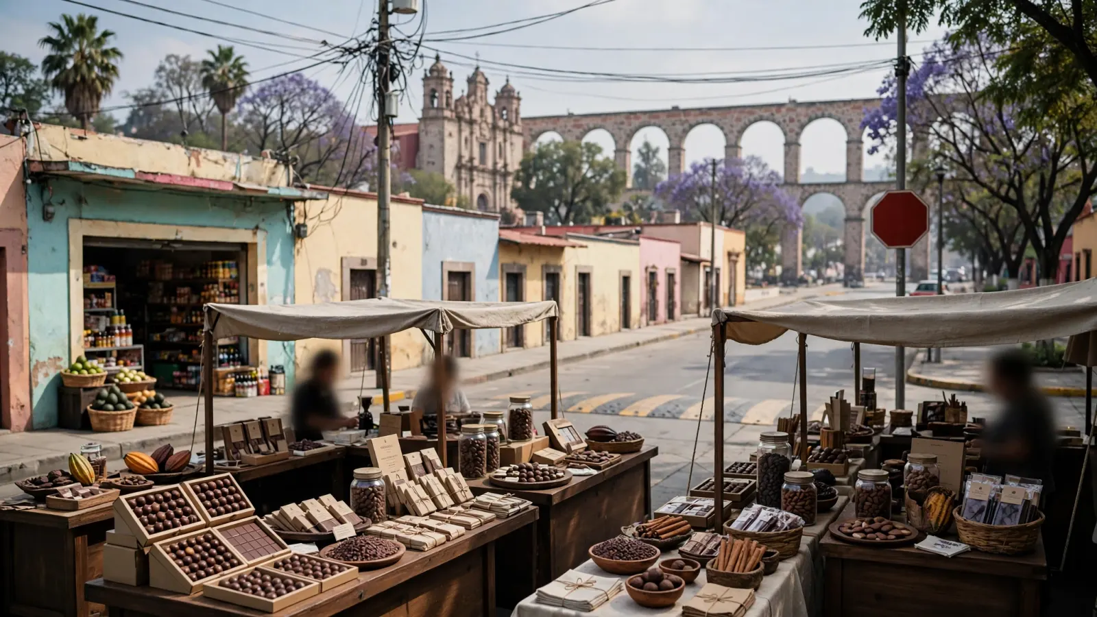 Expositores de chocolate artesanal en una edición anterior de Mexicacao en Querétaro