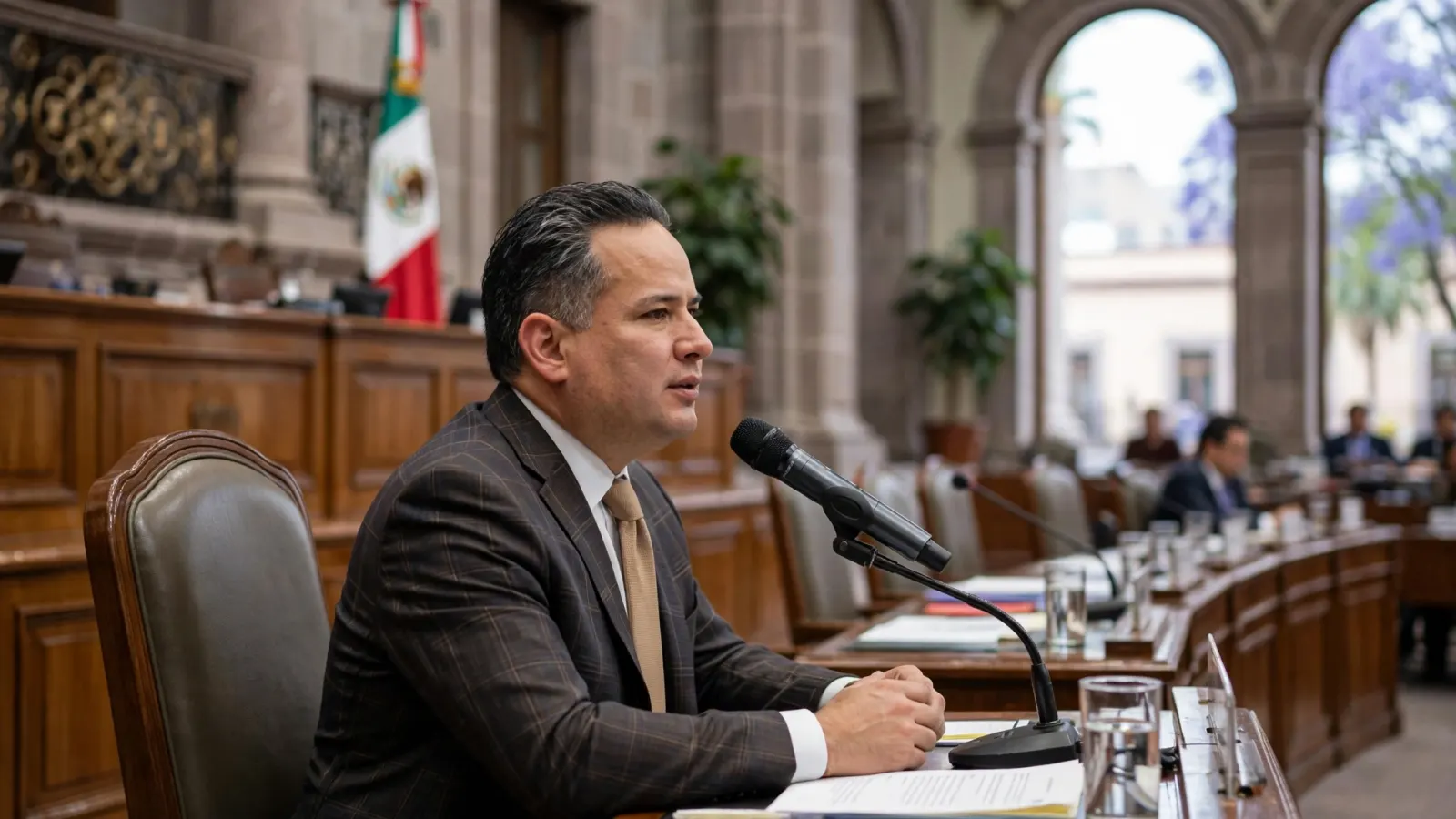 Santiago Nieto Castillo durante una sesión del Congreso de Querétaro
