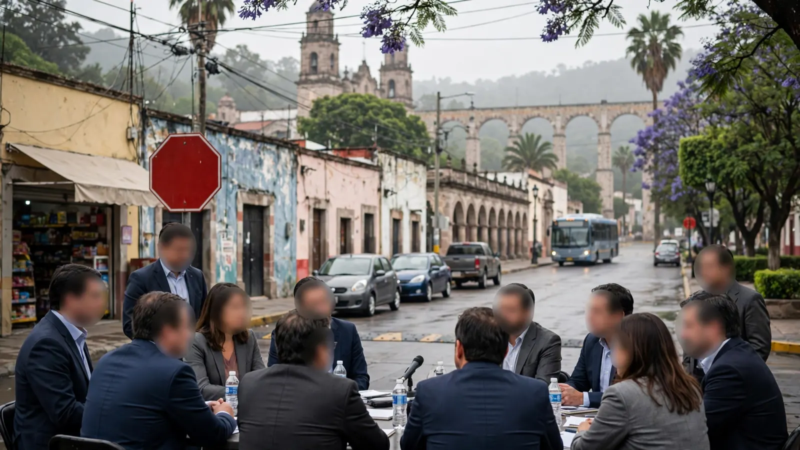 Dirigencia del PAN en Querétaro durante un acto partidista