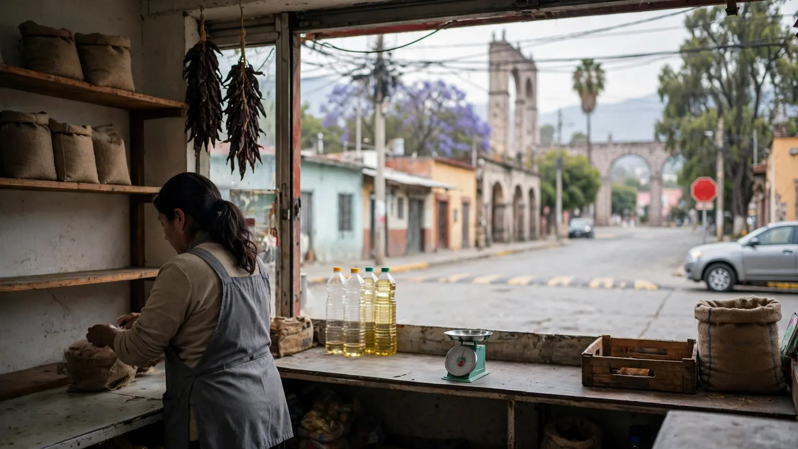 Mujer trabajando en un comercio en Querétaro, como referencia a la participación económica femenina en el estado