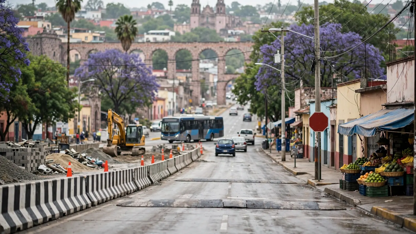 Obra de construcción inmobiliaria en el municipio de Querétaro