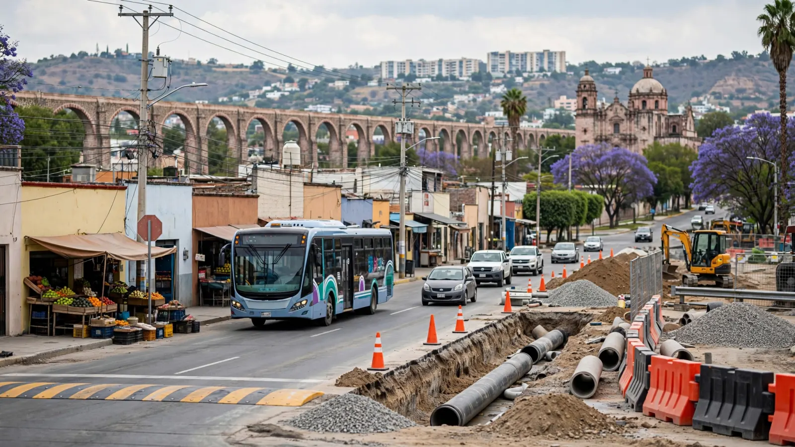 Obras de infraestructura en construcción en el estado de Querétaro