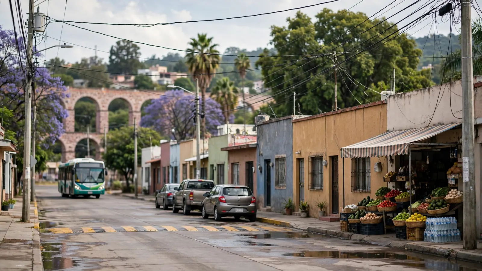 Vista de un fraccionamiento de casas en el estado de Querétaro
