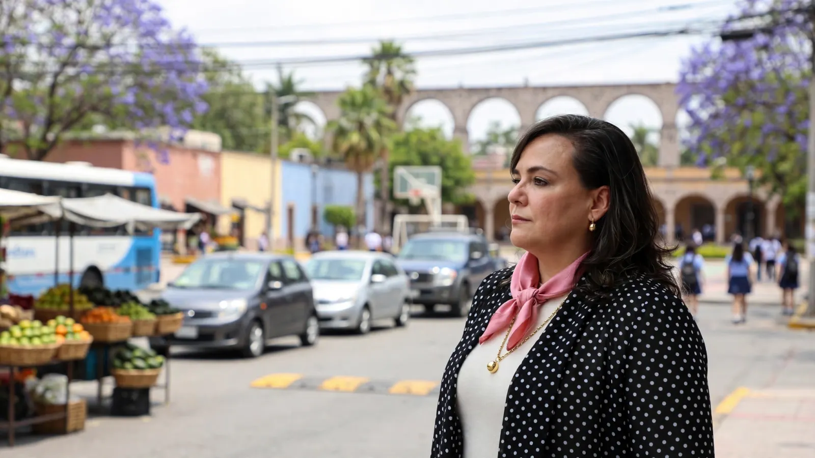 Silvia Amaya Llano durante la jornada electoral en la Universidad Autónoma de Querétaro