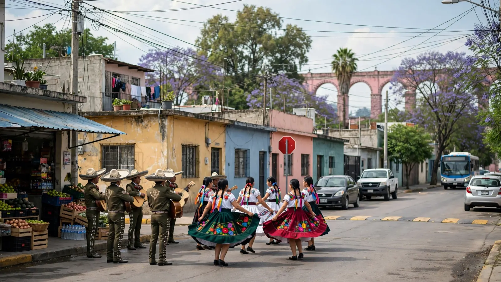 Agrupación folclórica de la UAQ se presenta en una colonia de Querétaro